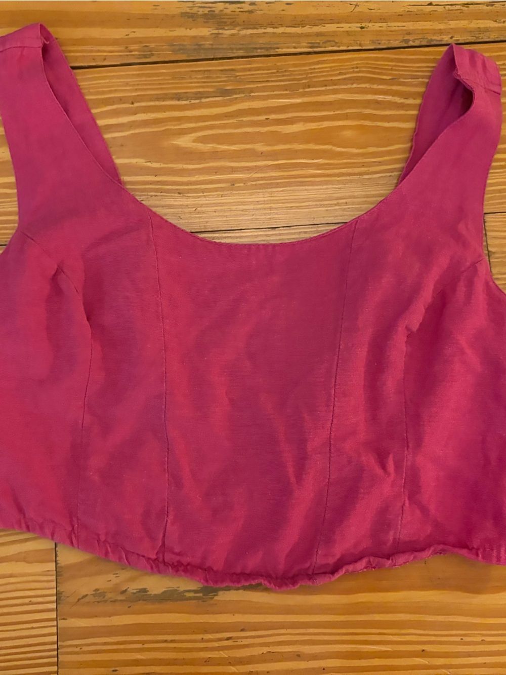 Women’s hot pink crop top